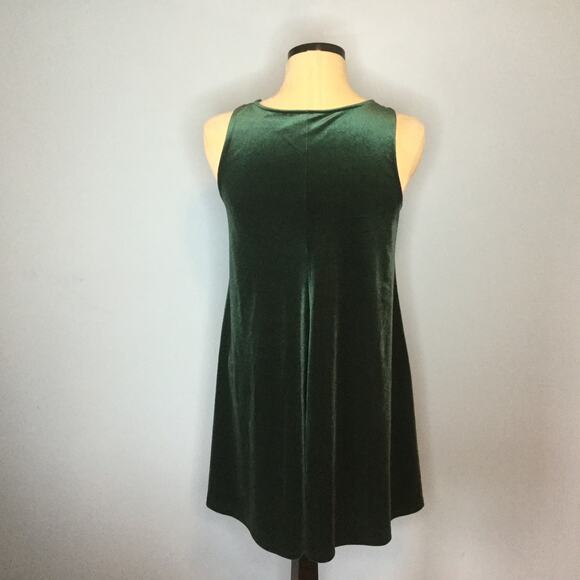 Old Navy Medium Swing Tank Dress Green Velvet - Picture 4 of 6